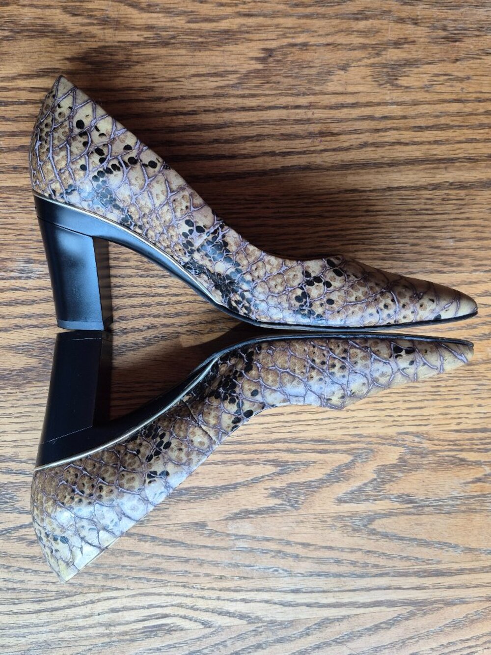 Tanya Heath Snakeskin Pumps